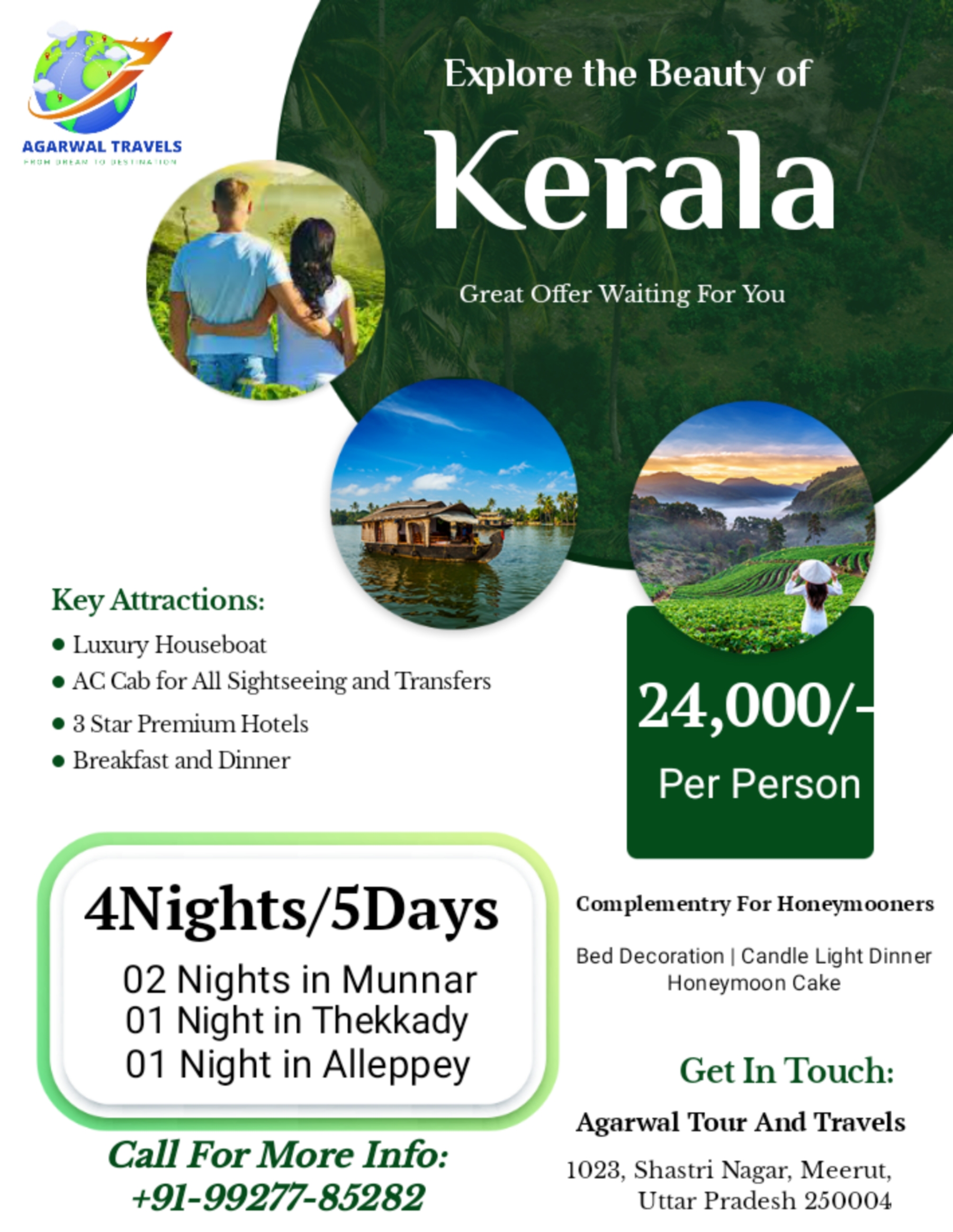 Romantic Kerala For Honeymoon