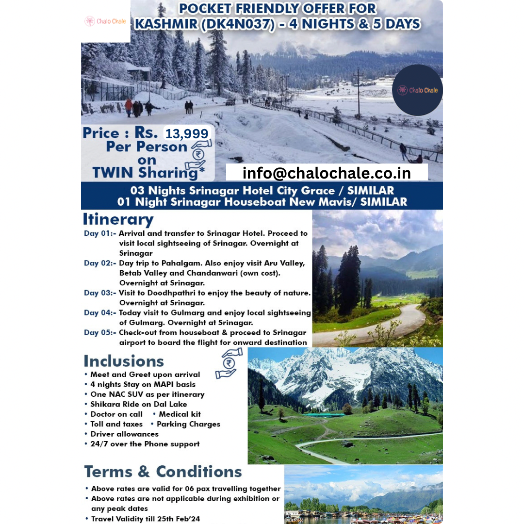 Pocket Friendly Package For Kashmir