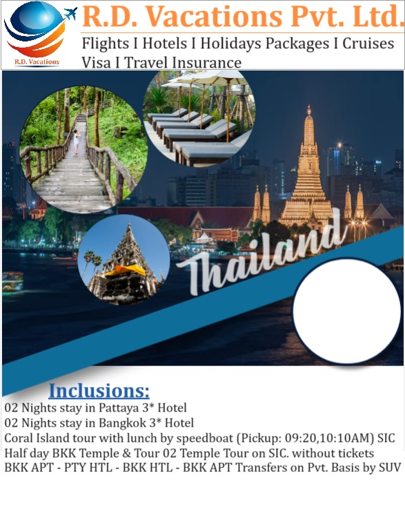 04 Nights Bangkok + Pattaya Package