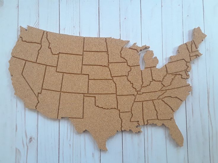 4. Pin them to a cork map bulletin board