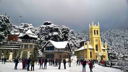 Arriving into snowfall in Shimla